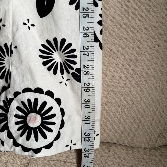 GAP STRETCH MINI DRESS STRAPLESS LINED CREAM W/ BLACK PINK GRAY FLOWERS SIZE 12 - Picture 7 of 11